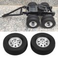 thumbnail image 1 of CNC Metal Rim Tires Wheel, Antislip Practical 2PCS 85mm RC Rubber Tires  for 1/14 RC Car for  Tractor, 1 of 8