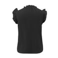 thumbnail image 5 of Turtleneck Tops for Women's Solid Sleeveless Shirts Casual Tank Tops Ruffle Vest Casual Cami Blouses for Juniors, 5 of 5