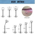 thumbnail image 2 of ZS 9Pcs/Set 16G Push in Labret Lip Studs Rings Threadless Monroe Medusa Piercing Cubic Zirconia Conch Helix Cartilage Piercing Earrings, 2 of 5