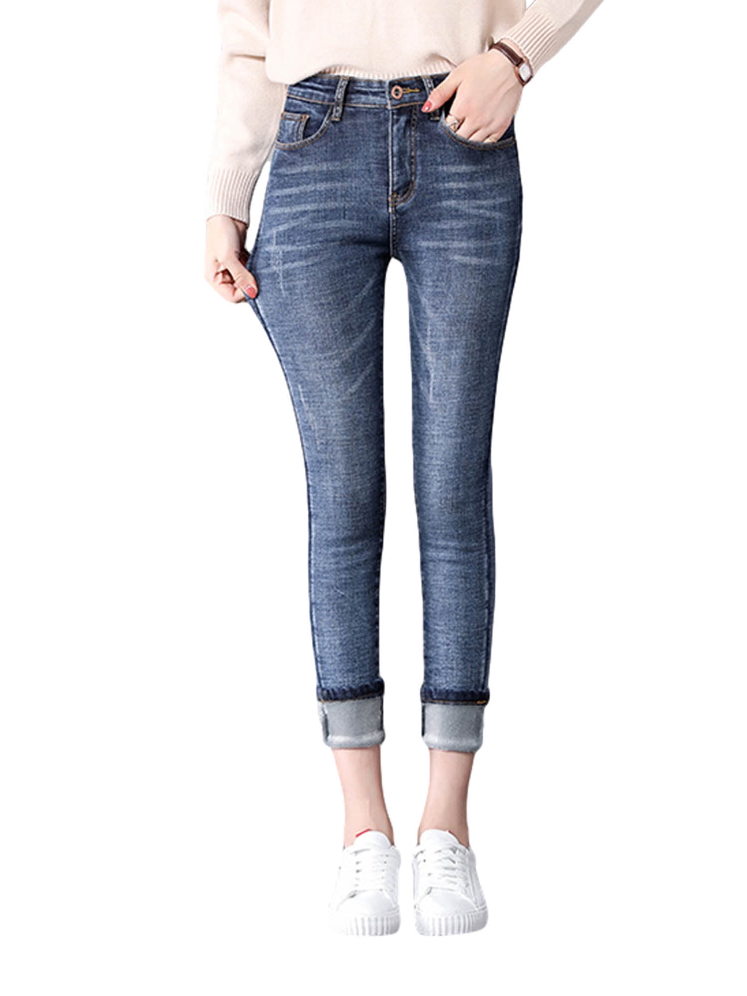 Womens Fleece Lined Jeans