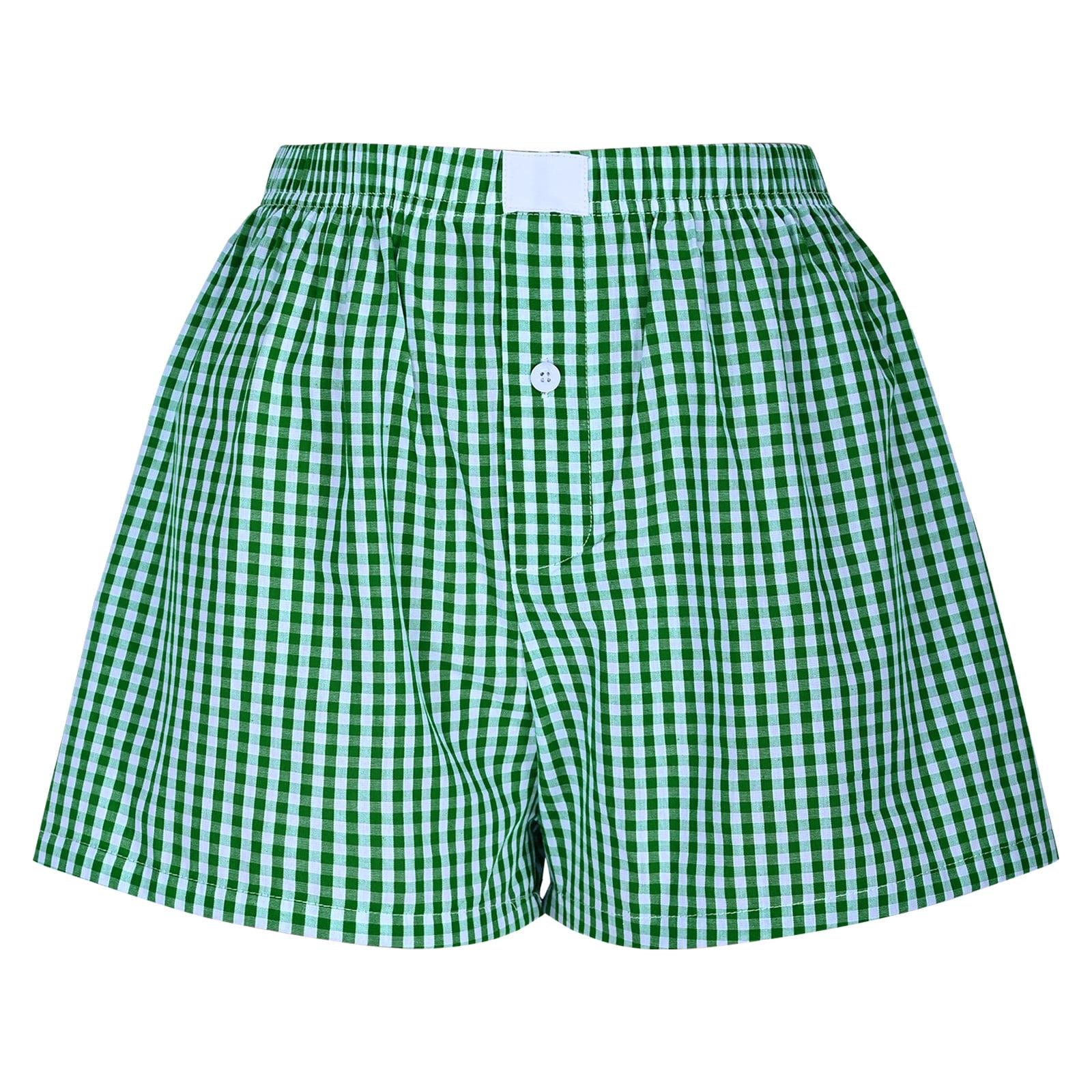 Tumotour shorts for women Loose summer Wide Leg Straight Plaid
