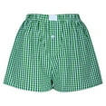 thumbnail image 4 of PiGOGI Women's High Waist Loose Wide Leg Checkered Shorts Summer Casual Comfortable Shorts Green M, 4 of 6