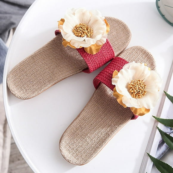 COOPHYA Women Slipper 1 Pair Red Color Anti Slip Durable EVA Material Home Slipper for Summer Wear