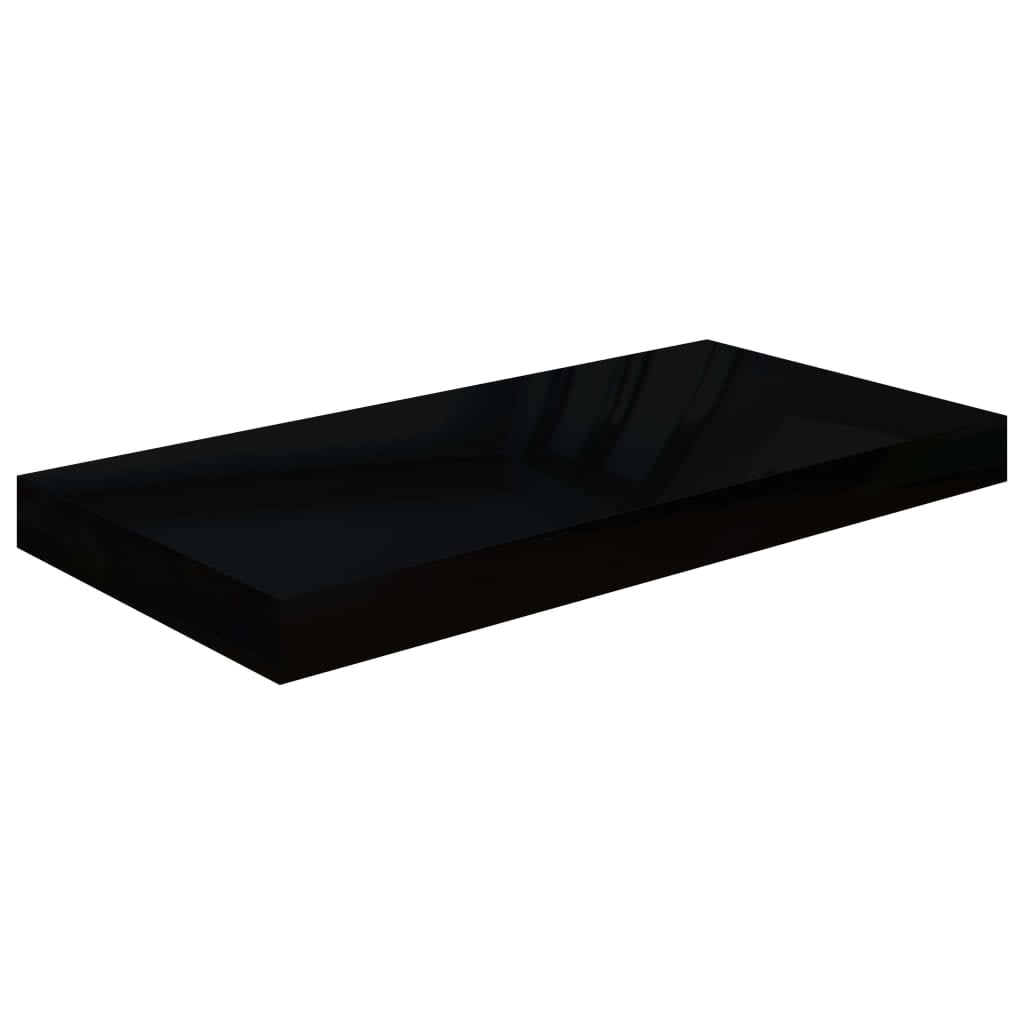 vidaXL Wall Shelf Black Honeycomb MDF, Metal Small Wall mounting