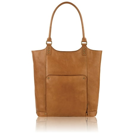 Solo Computer - Solo Executive Tan Vinyl 15.6-inch Laptop Bucket Tote