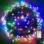 Christmas Lights Colored String Lights 33ft 100 LED Waterproof Multicolor Twinkle Lights 8 Modes 30V Plug in Fairy String Lights for Indoor Outdoor Xmas Tree Bedroom Garden Party Decor