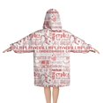 thumbnail image 2 of Red Baseball Terms Pattern Blanket Hoodies for Kids 6-13YR Oversize Wearable Blanket Hoodies for Boys Girls Teens, 2 of 7