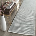 thumbnail image 2 of SAFAVIEH Boston Angelica Diamond Trellis Cotton Area Rug, Grey, 4' x 4' Square, 2 of 9