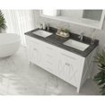thumbnail image 6 of Laviva Wimbledon 60" Wood Cabinet with Marble Countertop in White/Black, 6 of 7