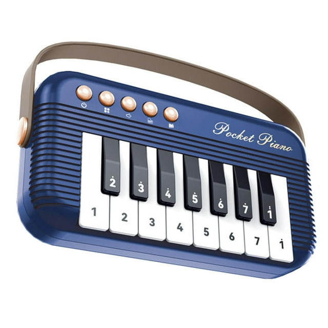 Yinanstore Kids Piano Keyboard Fun Mini Electronic Keyboard for 4-6 Years Old Beginners Blue