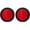2x Red Kit, variant on 4" Round Trailer 24 LED Stop Turn Tail Signal Brake Marker Running Lights 2x Red