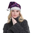 thumbnail image 5 of Fuzoiu Purple Dreamcatcher Print Santa Hat Christmas Hat for Adults,Santa Hats with Pompom, Unisex Xmas Holiday Hat for Christmas New Year Festive Party Supplies, 5 of 6