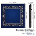 thumbnail image 2 of Navy Gold Baroque Floral Frame_02 Mahjong Mat 31.5x31.5 Inch | Non-Slip And Noise Reduction Mah Jong Table Mat Cover with Carrying Bag For Mahjong Lovers, Poker, Board Games And Dominoes, 2 of 7
