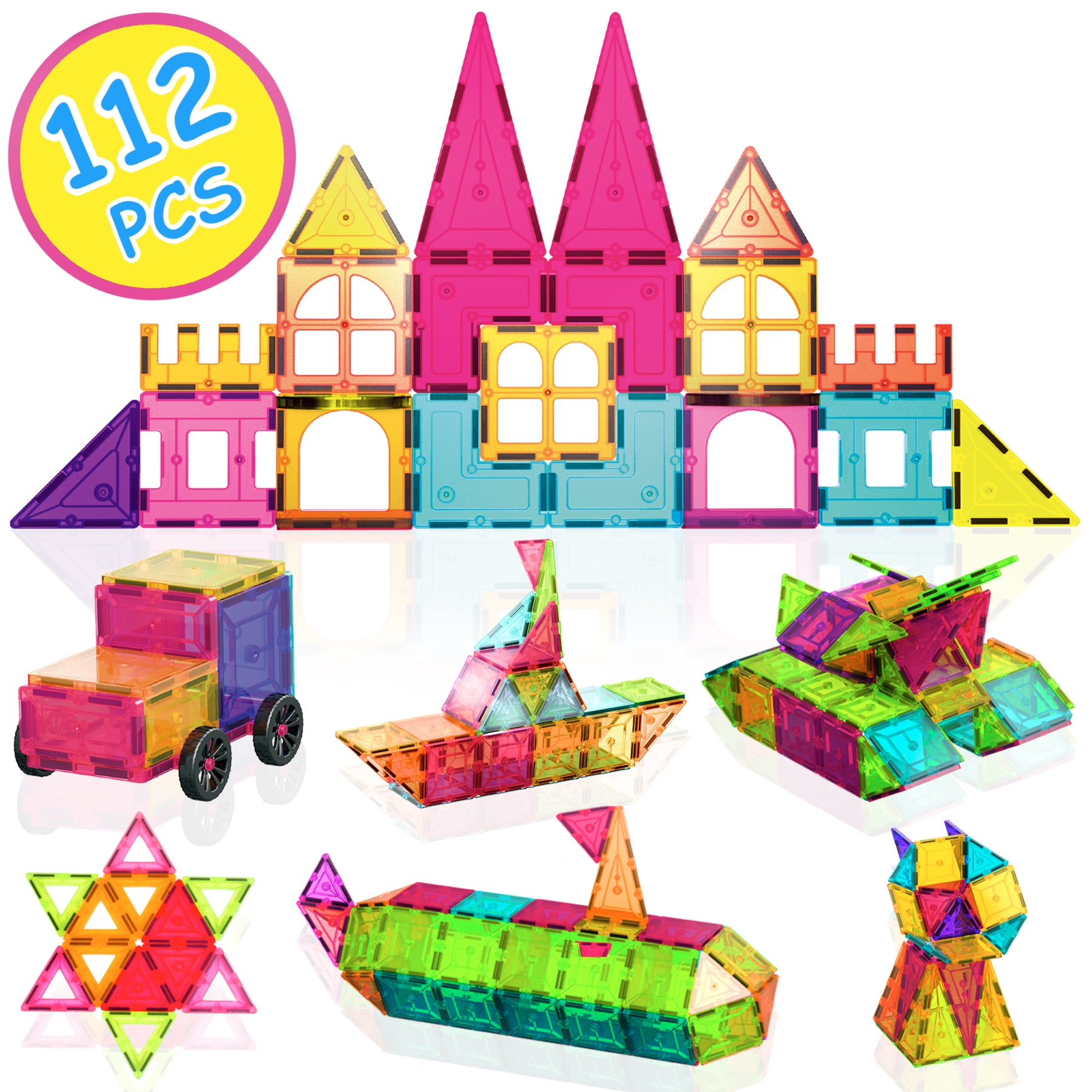 Magnets for Kids/Boys/Girls Fun Creative Educational STEM Certified Blocks Tytan Magnetic Tiles & Building Toys 60 Piece Set
