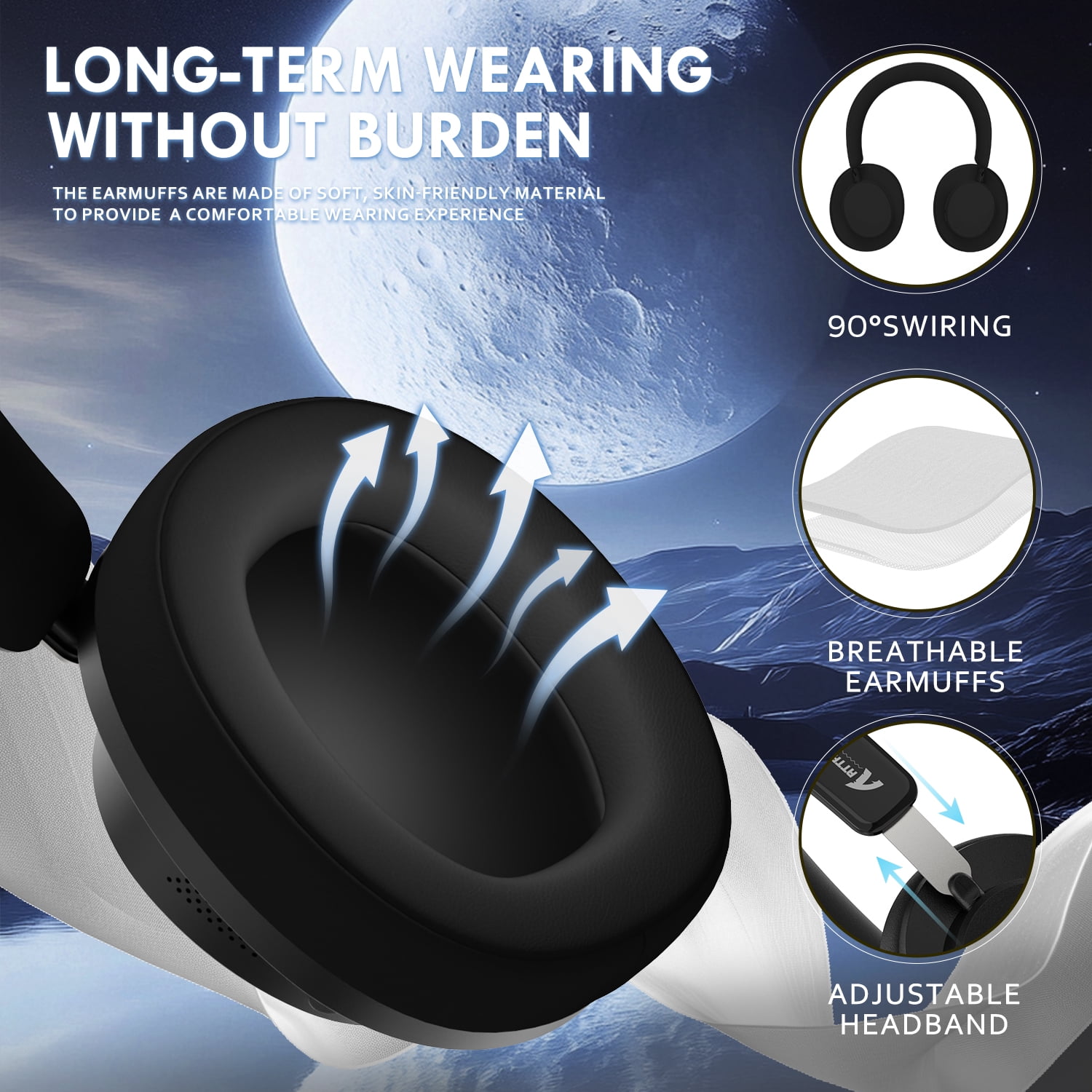 ATTACK SHARK G500 Ultra-Light Dual-Mode Gaming Headset Ultra-Light Dual-Mode Wireless Gaming Headset for PC/PS4/Xbox