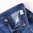 thumbnail image 4 of Kidscool Space Kids Ripped Fashion Elastic Band Inside Soft Slim Jeans,Deep Blue,6-7 Years, 4 of 6
