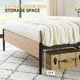 thumbnail image 5 of Rattan Headboard Bed Frame, Platform Bed Frame with Safe Rounded Corners, Strong Metal Slats Support, Mattress Foundation, Noise-Free, No Box Spring Needed, 5 of 9
