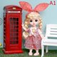 thumbnail image 2 of Mini 16cm Bjd Doll 13 Movable Joint Girl Doll 3d Big Eyes 1/12 Fashion Princess Doll Diy Dress Up Toy Doll With Clothes Gift, 2 of 2