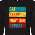 thumbnail image 4 of Inktastic Eat Sleep Muay Thai Repeat Long Sleeve T-Shirt, 4 of 5