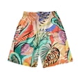 thumbnail image 3 of kingque Hawaiian Print Shorts for Men Surfing Swimming Board Shorts Trunks Swimwear Beachwear Summer Short Pants, 3 of 4