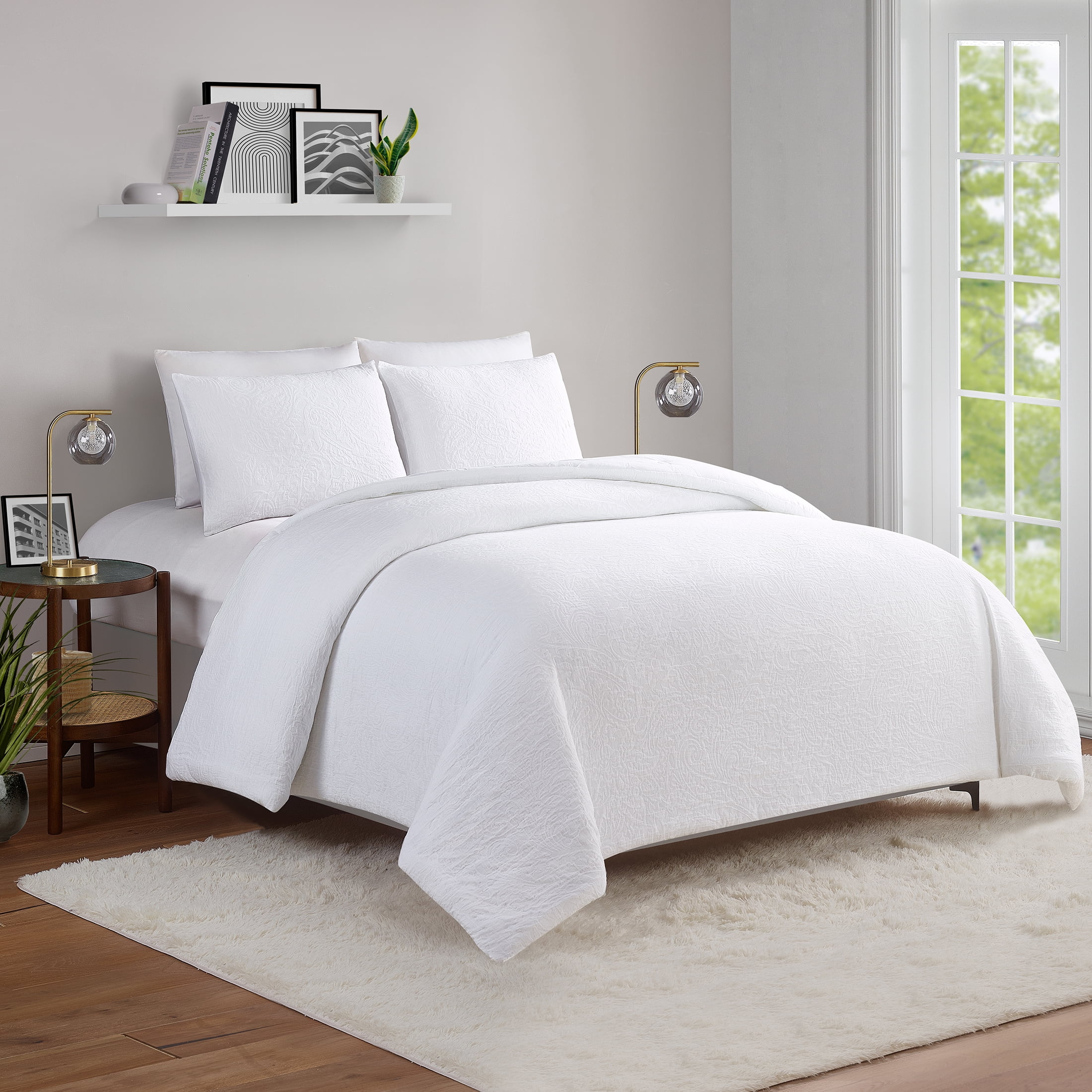Better Homes & Gardens 3-Piece White Floral Comforter Set, King