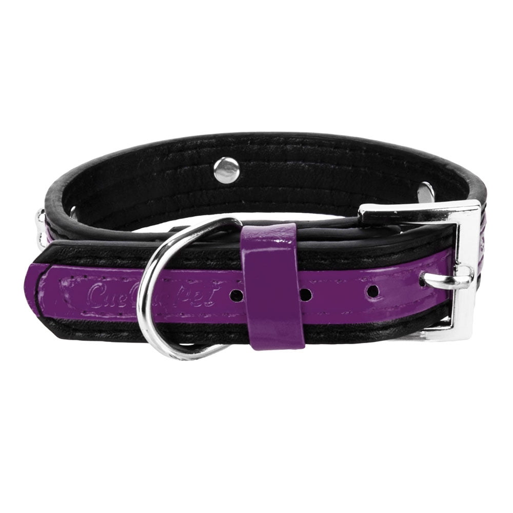 CueCue Pet Bone Fashion Dog Collar, Purple, M (2 Pack)