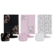Impressions Vanity Hello Kitty Supercute Trifold Makeup Desk Mirror and Compact Mirror Bundle (Pink)