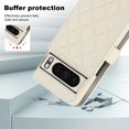 thumbnail image 5 of Allytechgroup Wallet Case for Google Pixel 6a with Credit Card Slot, RFID Blocking PU Leather Case with Lanyard & Shoulder Strap & Kickstand Shockproof Bumper for Women Men, White, 5 of 8