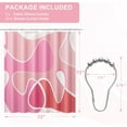 thumbnail image 2 of Shower Curtain Pink, Washable Cloth Hot Pink Shower Curtain Sets with 12 Metal Hooks, Abstract Cute Waterproof Fabric Shower Curtains for Female and Girls'' Bathroom Decor, 72x72 Inches, 2 of 6