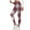 Red, variant on FNFYFH Women's Plaid Leggings High Waisted No See Through Skinny Pants Tummy Control Cycling Workout Yoga Pants