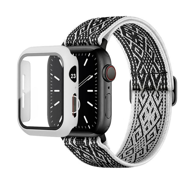 Emperador Vadear Patético BXUXOHS Sport Loop for Apple Watch Band with Watch Case 45mm 38mm 44mm 40mm  42mm 41mm Elastic Adjustable Braided Nyoln Strap Wristbands Replacement for  iWatch Series 8 7 6 5 4 3 2 1 Nike - Walmart.com