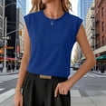 thumbnail image 4 of Yievot Womens Cap Sleeve Tops Business Casual Crewneck Tee Shirts Summer Trendy Vacation Blouses, 4 of 7