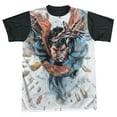 thumbnail image 2 of Superman Men's  Bullets In The Sky Sublimation T-shirt White, 2 of 4