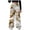 Beige, variant on Women's Camo Baggy Pants Camouflage Wide Leg Drawstring Waist Trousers with Pockets (Coffee, L)