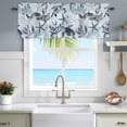 thumbnail image 4 of Summer Marine Life Window Valance for Kitchen, Ocean Watercolor Sea Turtle Starfish Coral Coastal Rod Pocket Short Curtain for Small Windows, Light Filtering Decorative Valance, 60 x 18 Inch, 4 of 9