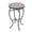 Red+Black, variant on Outdoor Side Table Round Top Mosaic Ceramic Tiles Curved Iron Legs 13.75 In D 13.75 In W 21.4 In H