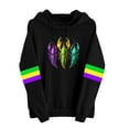 thumbnail image 2 of Byworldtasic Womens Sweatshirts Womens Fashion Carnival Prints Hooded Fall Fashion Outfits 2025 Casual Sweatshirt Stripes Long Sleeve Crewneck Pullover Tops, 2 of 4