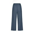 thumbnail image 6 of Capri Pants for Women 2026 Summer Elastic Waist Drawstring Wide Straight Leg Loose Casual Cropped Pants with Pockets, 6 of 6