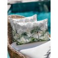 thumbnail image 4 of Waterproof Outdoor Throw Pillows with Inserts 12"x20", Summer Tropical Leaves Soft Decorative Pillowcases for Couch Bedroom, Green Botanical Palm Trees Pillow Covers for Sofa Living Room, 4 of 8