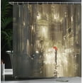 thumbnail image 4 of Ambesonne Urban Shower Curtain, Romantic View Rainy Day, 69"Wx84"L, Sepia, 4 of 5