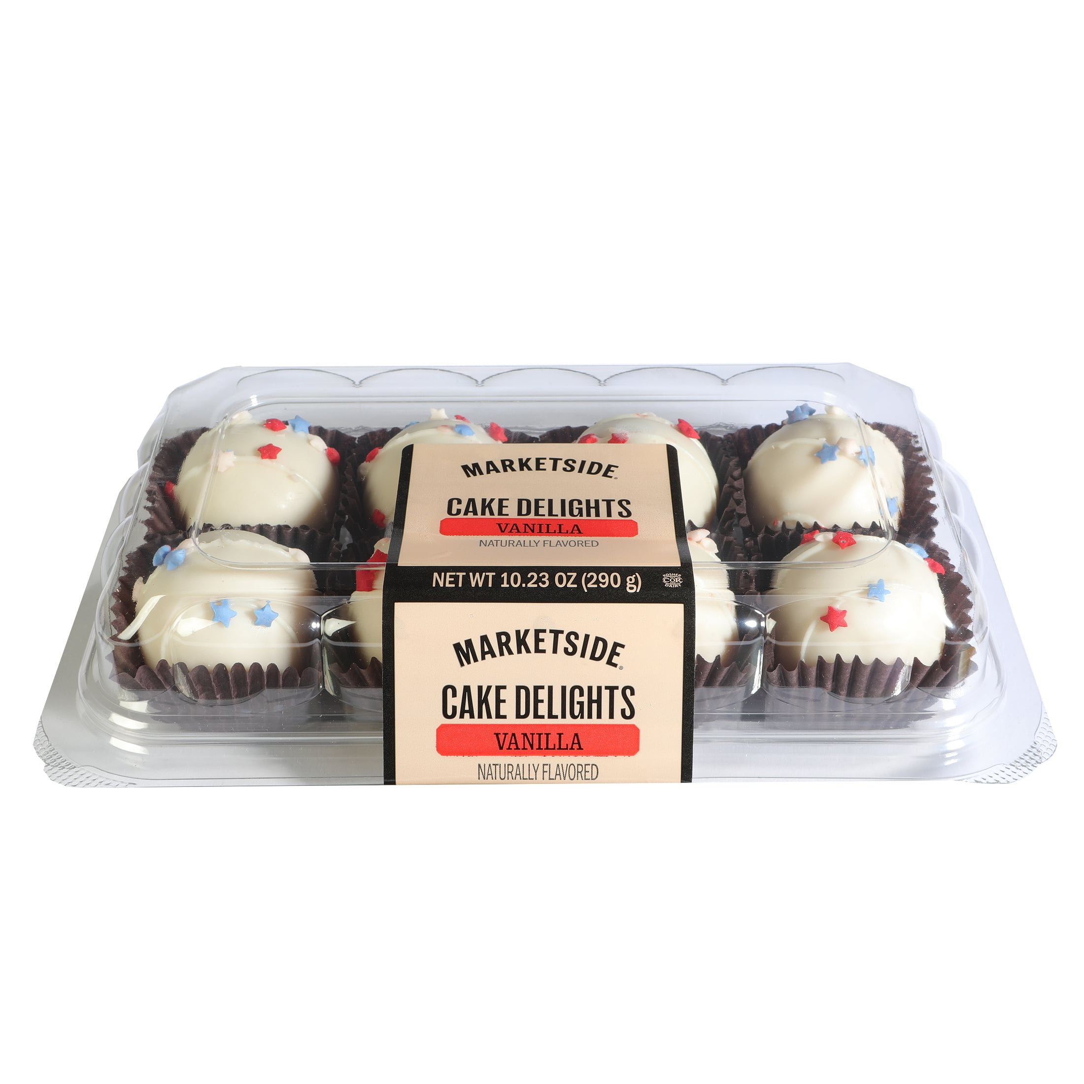 Marketside Patriotic Vanilla Cake Delights, 10.23 oz, 8 Count