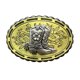 thumbnail image 1 of Botas vaqueras estilo western con hebilla, diseño floral vintage, 1 of 3