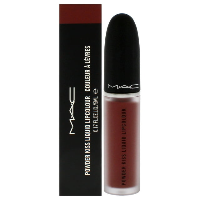 Color de labios líquido MAC Powder Kiss - 997 Over The Taupe para mujeres - Lápiz labial 0,17 oz