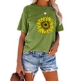 thumbnail image 2 of Anbech Sunflower Shirts for Women Graphic Tee Ladies Patriotic Tee Shirt Christian Top Short Sleeve, 2 of 8