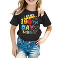 thumbnail image 3 of WOYY Toddler Girls 100 Days Of School T Shirt Letter Graphic Short Sleeve T-Shirt, Sizes 3-4T, 3 of 3