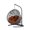 Brown, variant on ZephyPaws 29" Cat Swing Pet Bed with Metal Frame & Soft Cushion, Egg Hammock Chair with Woven Style, Indoor Hanging Hammock Bed for Cats and Small Pets, Gray