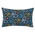 thumbnail image 1 of Fotbe Bicycle Colorful Funda de Almohada Decorativa Estilo Occidental, Lujo en Algodón, Fundas para Almohadas King, Cojín Estampado para Decoración del Hogar-14"x20", 1 of 6