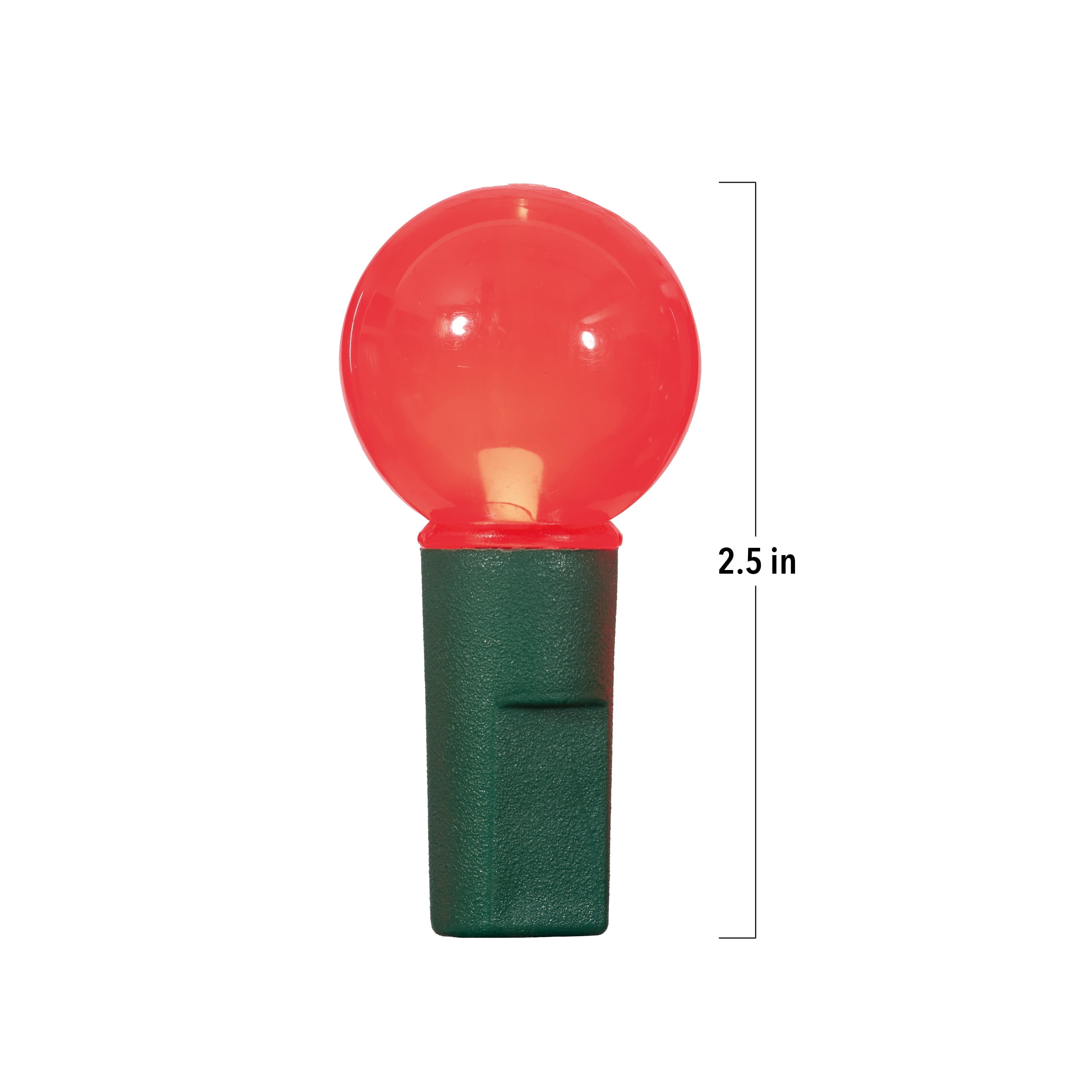 Indoor/Outdoor 90-Count LED G15 Globe Christmas Garland Lights, Frosted Red, Green Wire, 9', by Holiday Time