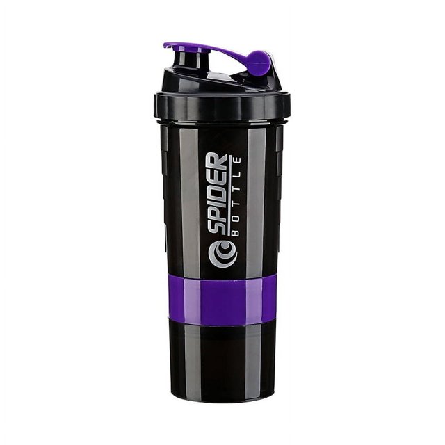 Botella mezcladora de proteínas de 3 capas, vaso para batidos en polvo, botella de agua de gran capacidad, vaso mezclador de plástico, botella para ejercicios de musculación
