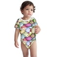 thumbnail image 3 of Daiia Colorful Easter Eggs Printed Unisex-Baby Short Sleeve Onesies Bodysuits Baby Climbing Clothes Soft and Comfortable Romper with Expandable Shoulder Design-6 Months, 3 of 8